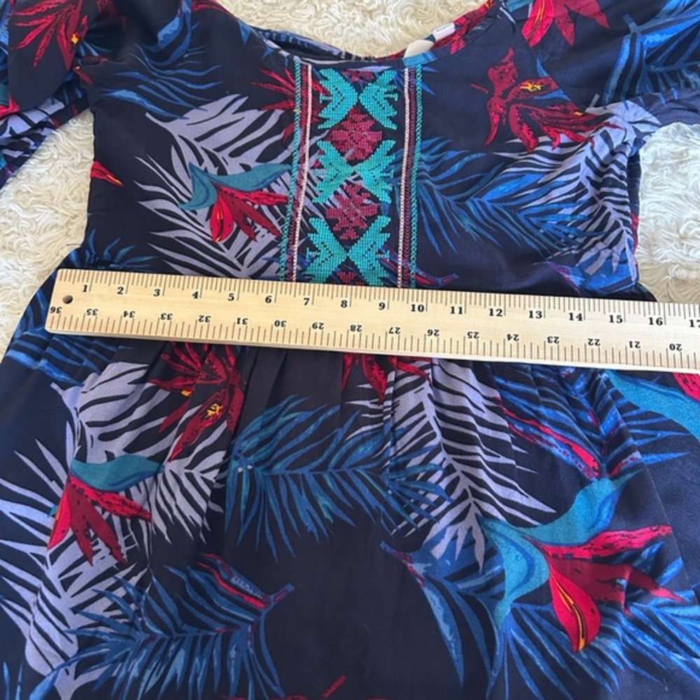 Roxy Multicolor Leaf Pattern Dress - image 8